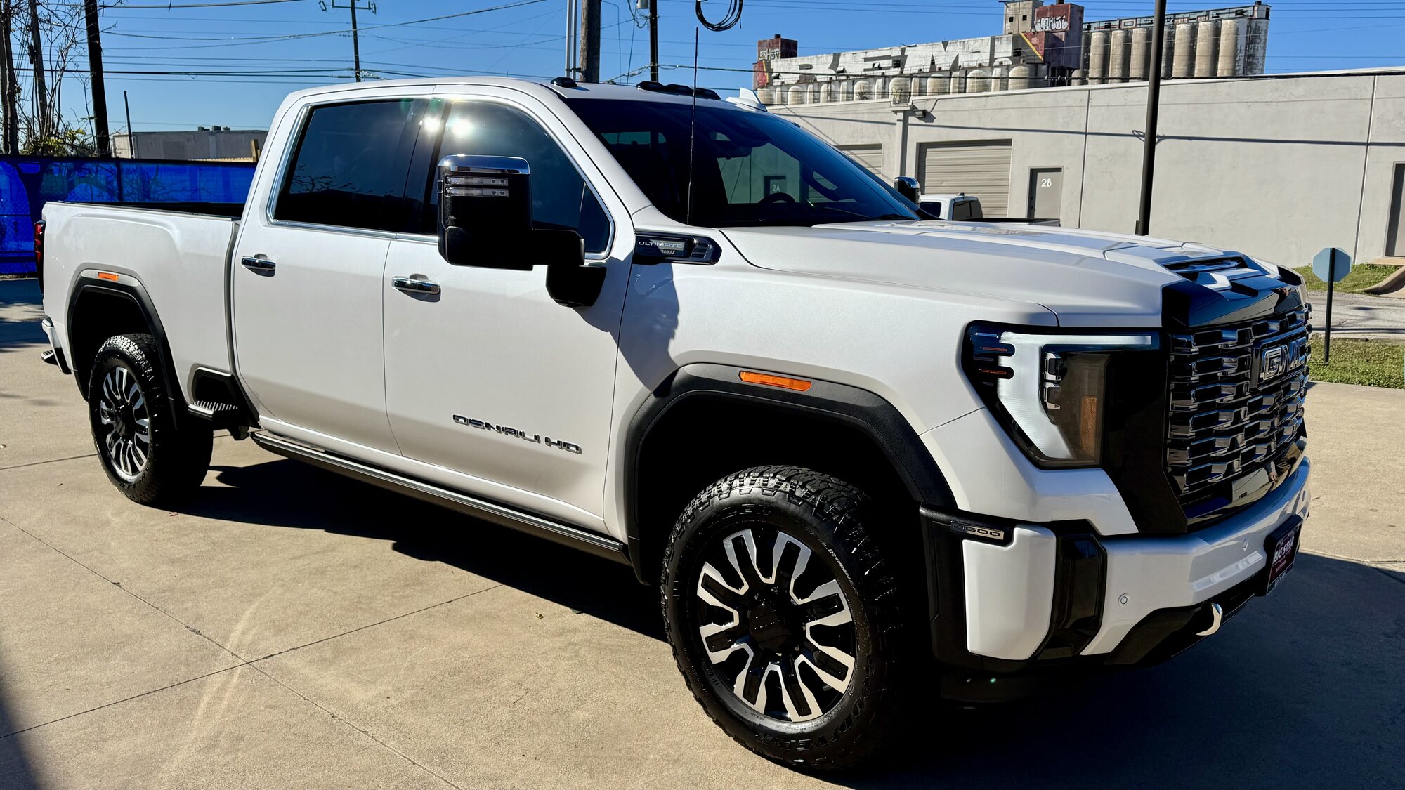 White GMC Sierra Denali HD with ceramic coating