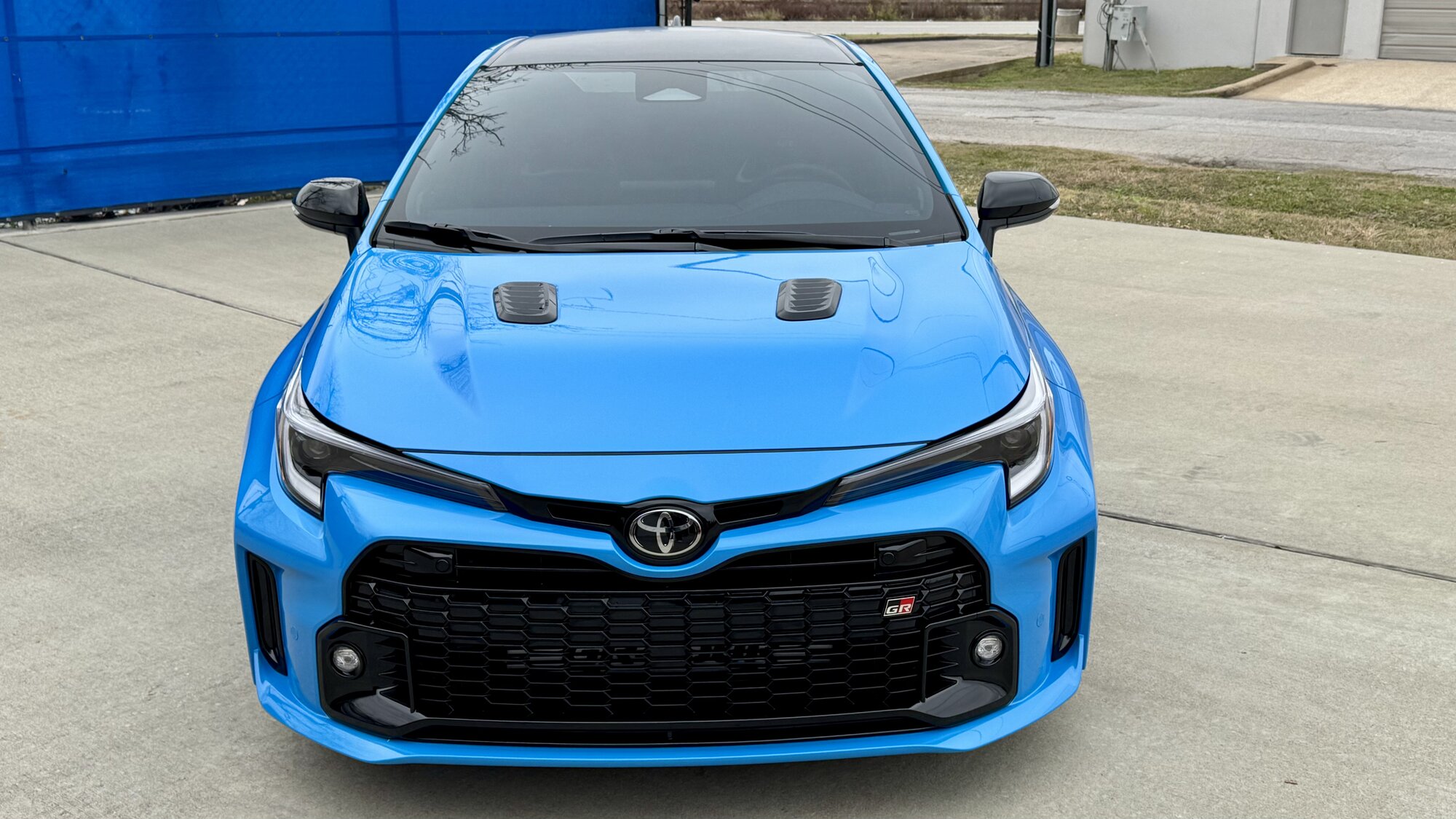 Blue Toyota GR Corolla with paint protection film