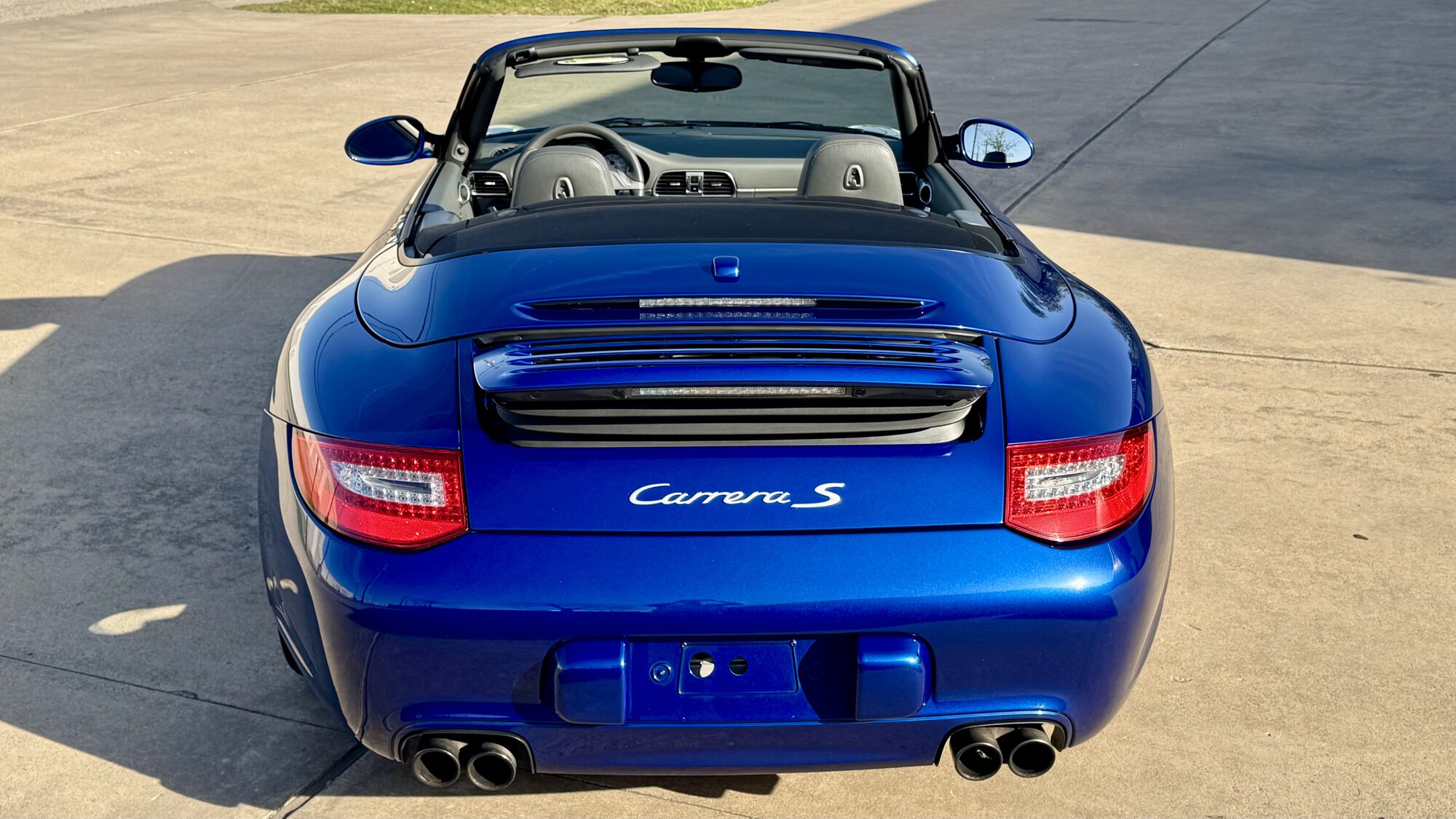 Blue Porsche 911 Carrera S cabriolet after paint correction